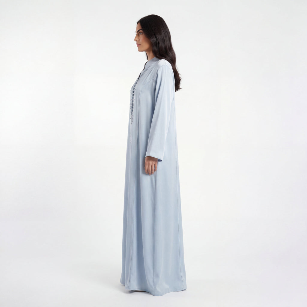 Abaya Bleu Perlée