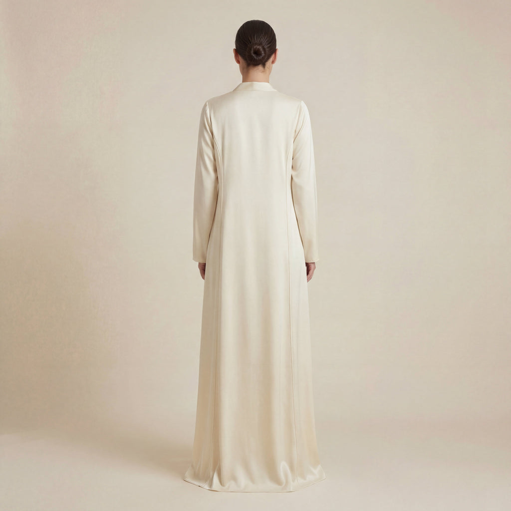 Abaya Beige Perlée
