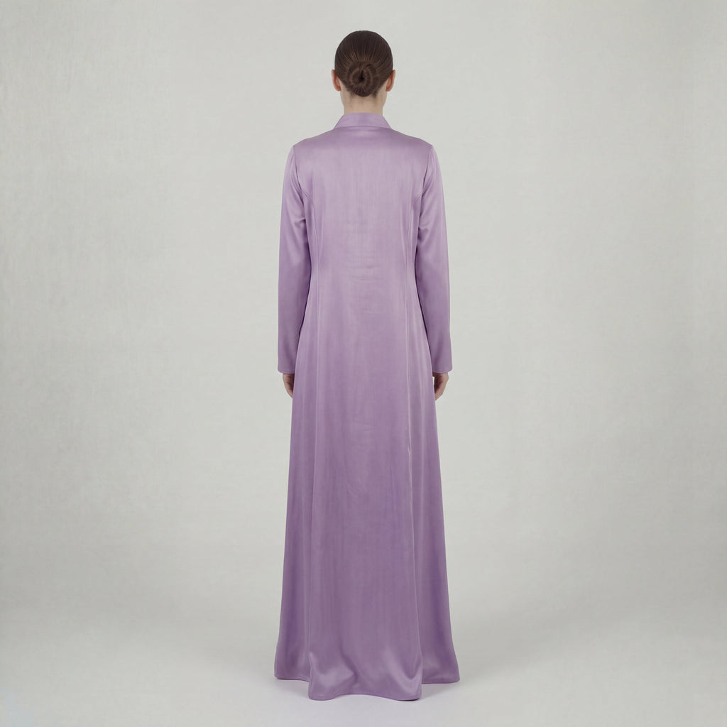 Abaya Violet Perlée