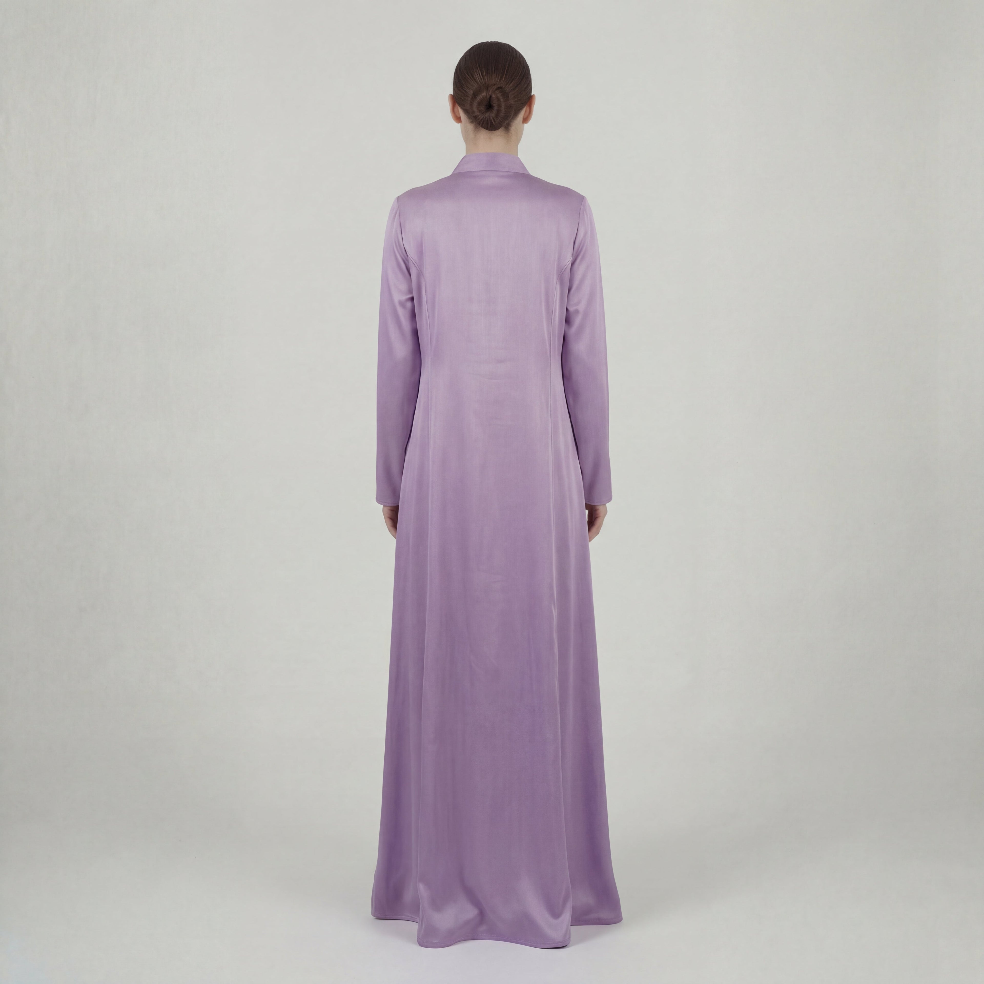 Abaya Violet Perlée
