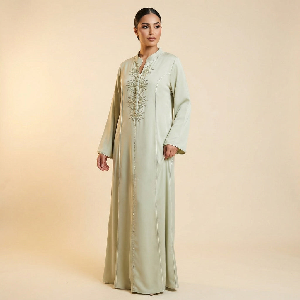 Abaya Vert Pastel