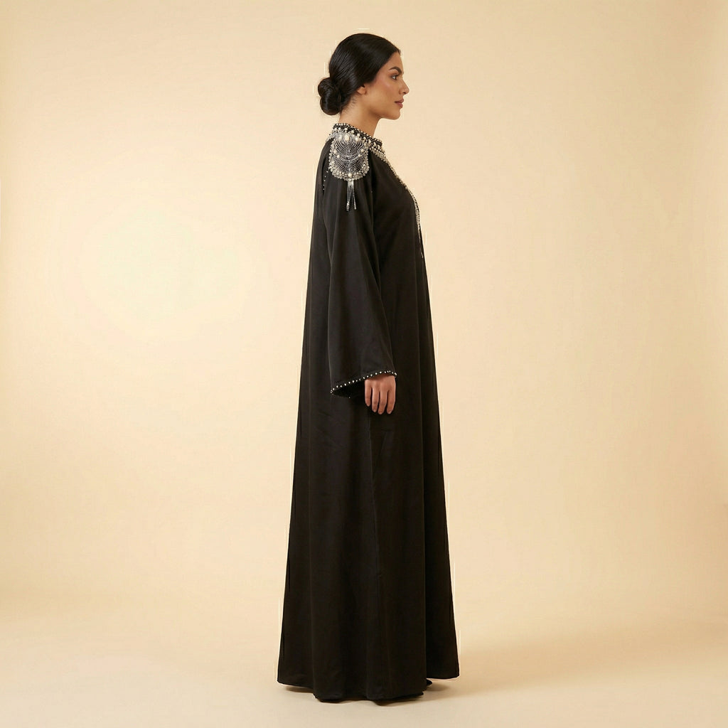 Abaya Noire Cristaux