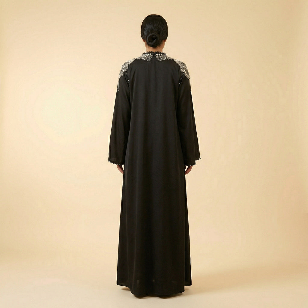 Abaya Noire Cristaux