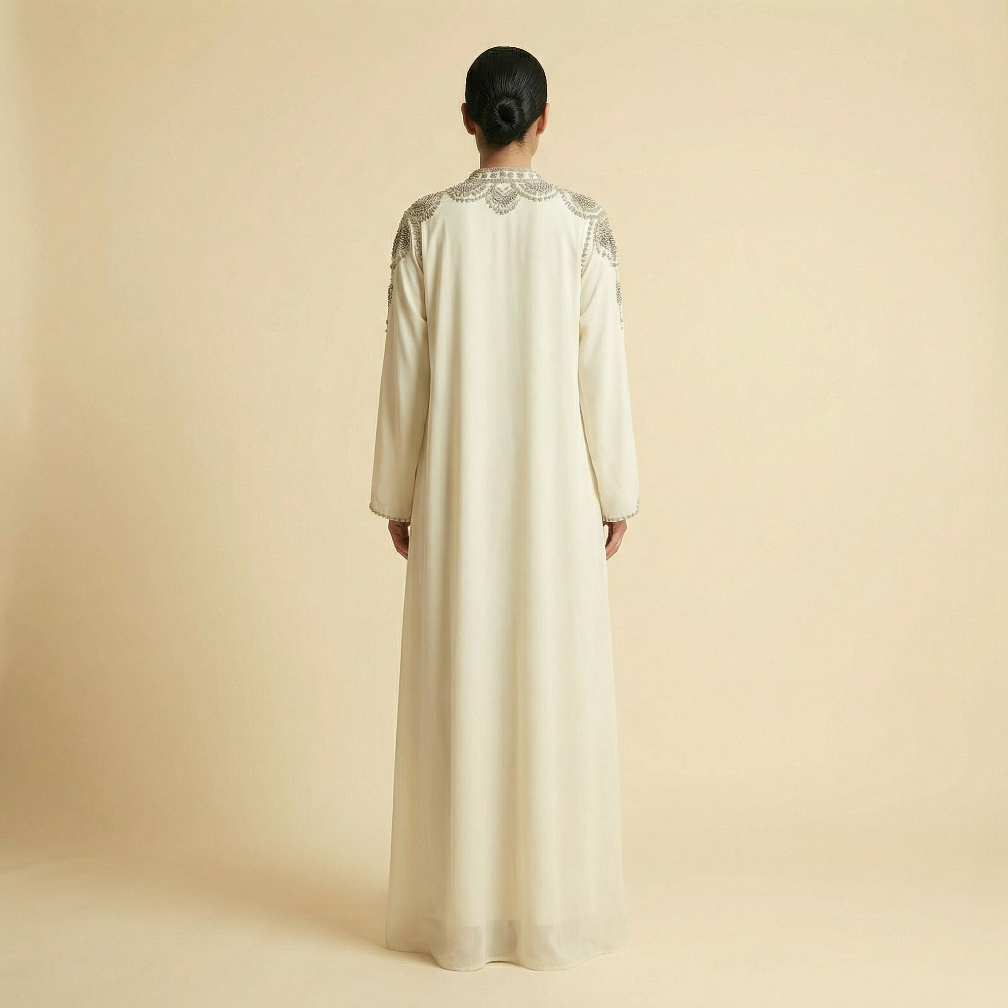 Abaya Blanche Cristaux